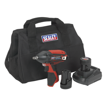 Sealey 12V SV12 Series 3/8"Sq Drive Impact Wrench Kit - 2 Batteries CP1204KIT