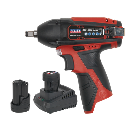 Sealey 12V SV12 Series 3/8"Sq Drive Impact Wrench Kit - 2 Batteries CP1204KIT