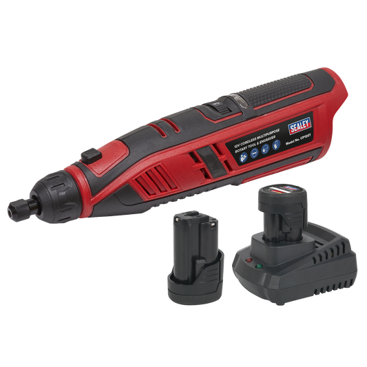 Sealey 12V SV12 Series Cordless Multipurpose Rotary Tool & Engraver Kit - 2 Batteries CP1207KIT