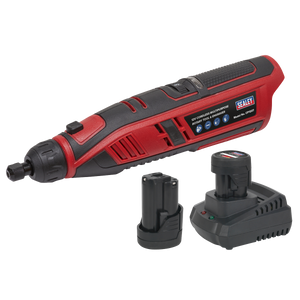 Sealey 12V SV12 Series Cordless Multipurpose Rotary Tool & Engraver Kit - 2 Batteries CP1207KIT