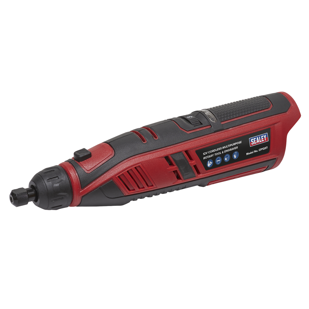 Sealey 12V SV12 Series 49pc Cordless Multipurpose Rotary Tool & Engraver Kit - Body Only CP1207