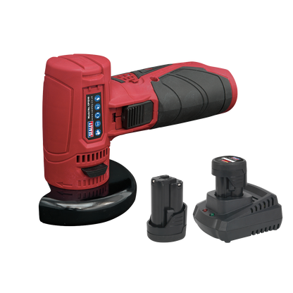 Sealey 12V SV12 Series Ø75mm Angle Grinder Kit - 2 Batteries CP1210KIT