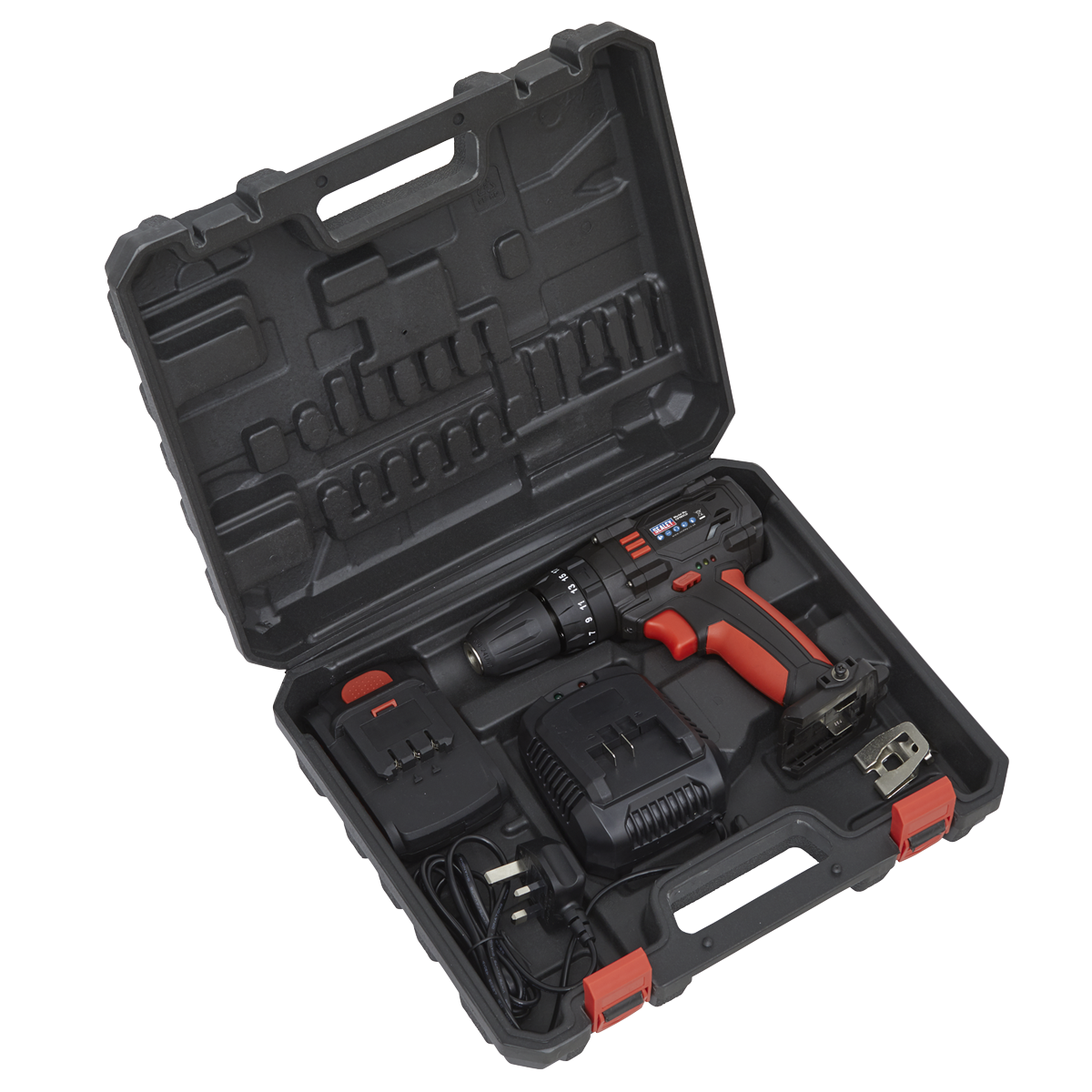 Sealey 18V Ø10mm Cordless Hammer Drill/Driver CP18VLD