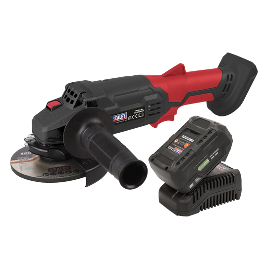 Sealey Ø115mm 20V 4Ah Cordless Angle Grinder Kit CP20VAGBKIT1