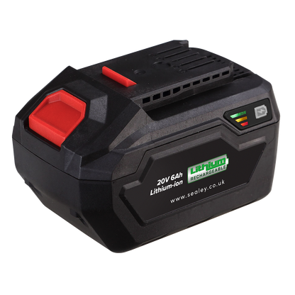 Sealey 20V 6Ah SV20 Series Lithium-ion Power Tool Battery CP20VBP6