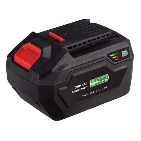 Sealey 20V 6Ah SV20 Series Lithium-ion Power Tool Battery CP20VBP6