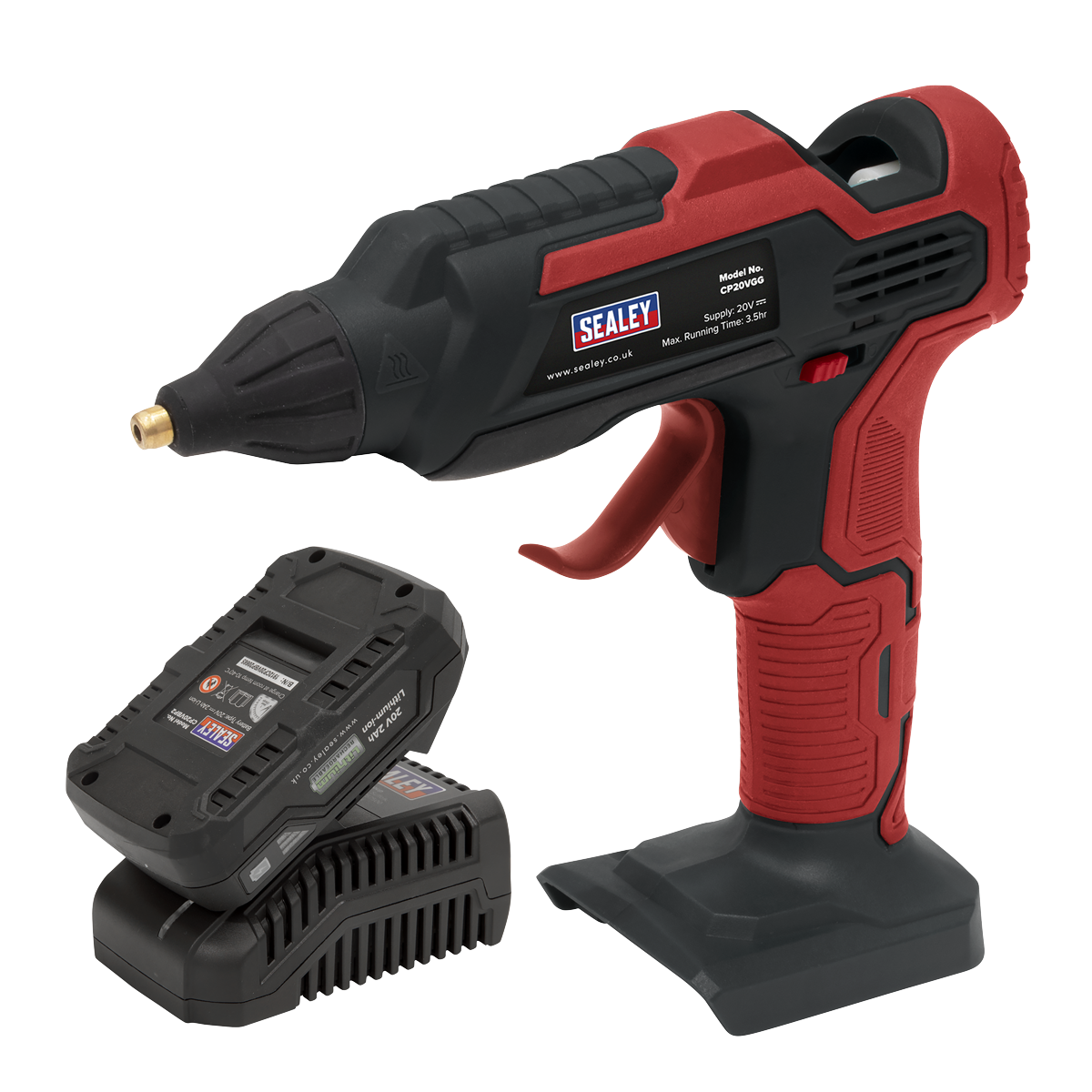 Sealey 20V 2Ah SV20 Series Cordless Glue Gun Kit CP20VGGKIT1