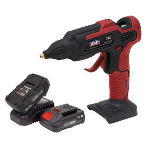 Sealey 20V SV20 Series Cordless Glue Gun Kit - 2 Batteries CP20VGGKIT