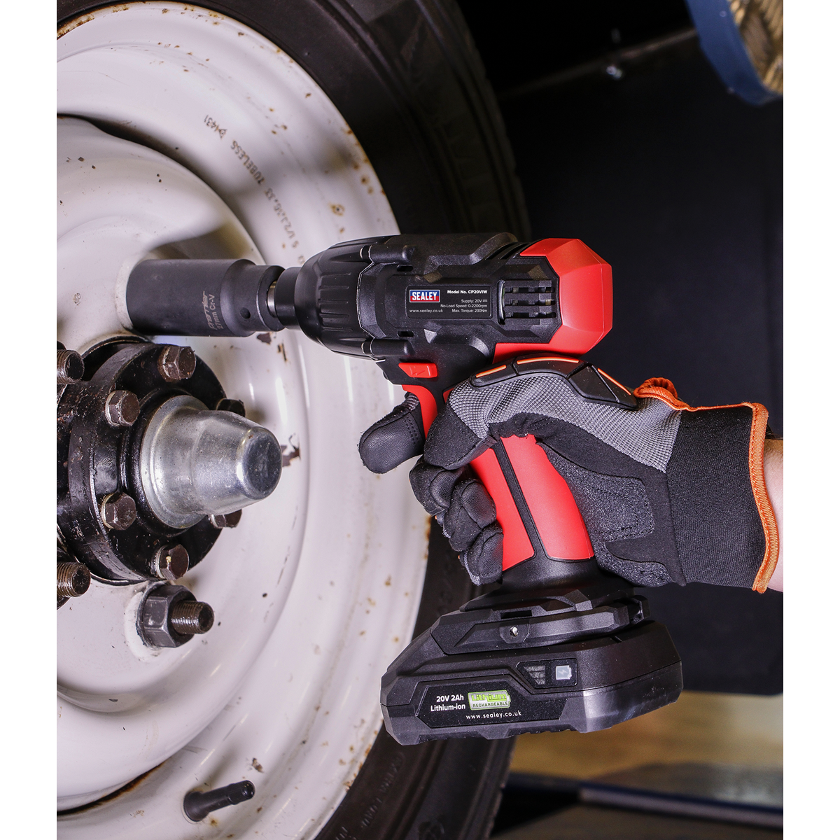 Sealey 20V SV20 Series 1/2"Sq Drive Impact Wrench 230Nm - Body Only CP20VIW
