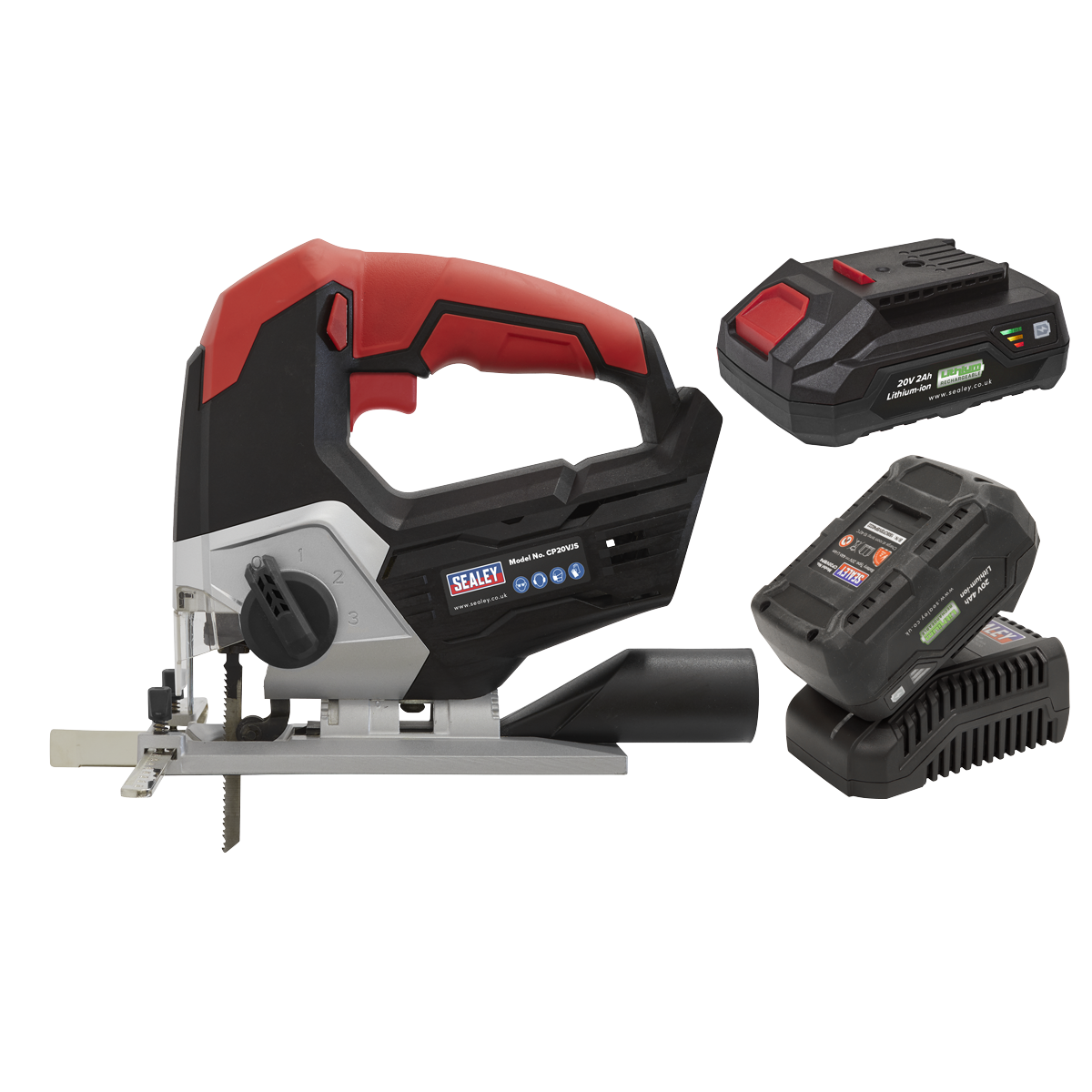 Sealey 20V Cordless Jigsaw Kit - 2 Batteries CP20VJSKIT