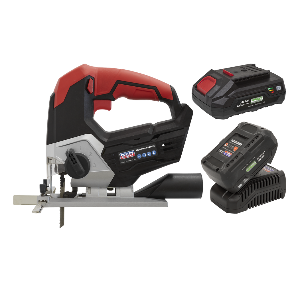 Sealey 20V Cordless Jigsaw Kit - 2 Batteries CP20VJSKIT