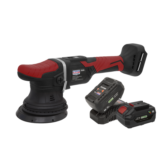 Sealey 20V SV20 Series Ø125mm Cordless Orbital Polisher Kit - 2 Batteries CP20VOPKIT2