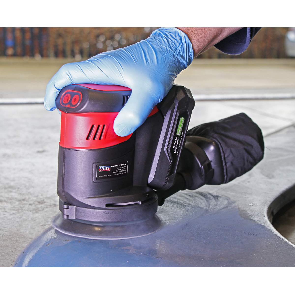 Sealey 20V SV20 Series Ø125mm Random Orbital Palm Sander - Body Only CP20VOS