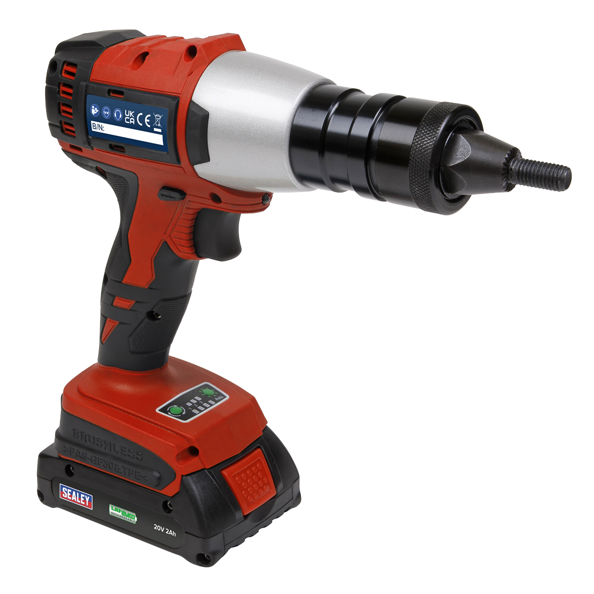 Sealey 20V 2Ah Lithium-ion Cordless Nut Riveter CP316