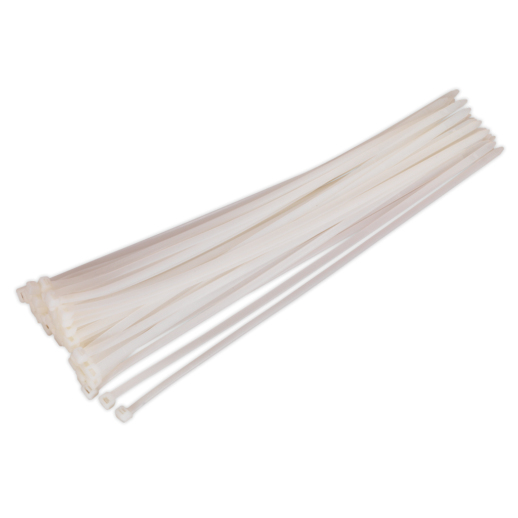 Sealey 450 x 7.6mm White Cable Tie - Pack of 50 CT45076P50W