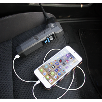 Sealey Compact Rechargeable Tyre Inflator & Power Bank with Work Light CTI120