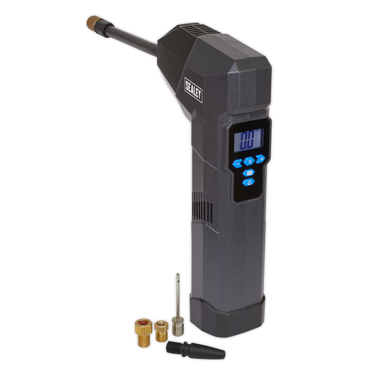 Sealey Compact Rechargeable Tyre Inflator & Power Bank with Work Light CTI120