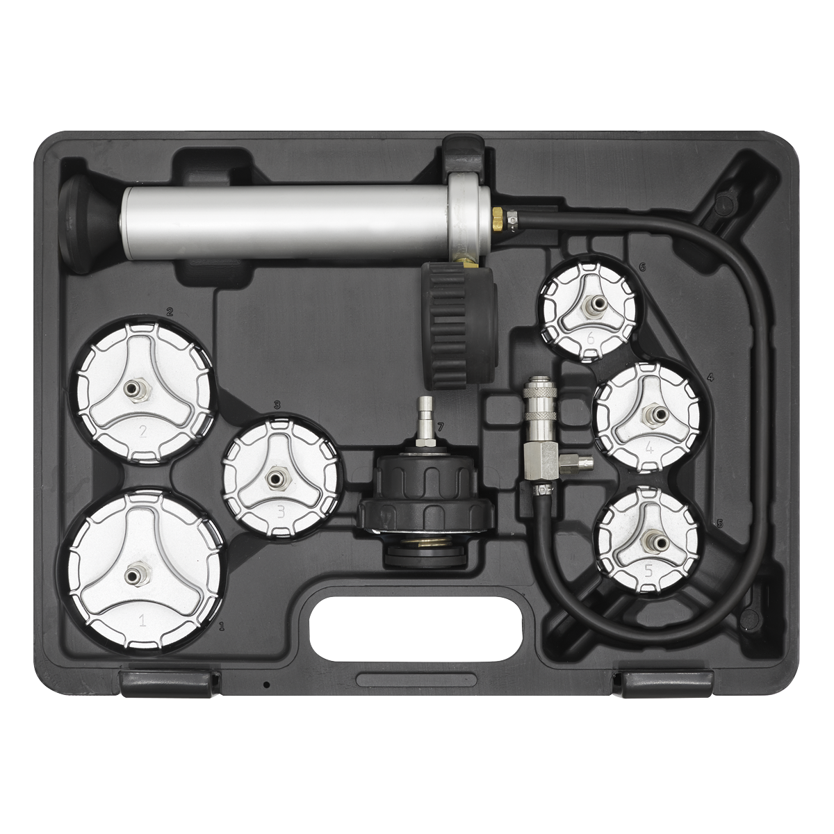 Sealey 7pc Cooling System Pressure Test Kit - Commercial CV0011