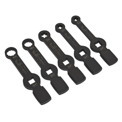 Sealey 5pc Brake Caliper Slogging Wrench Set CV212