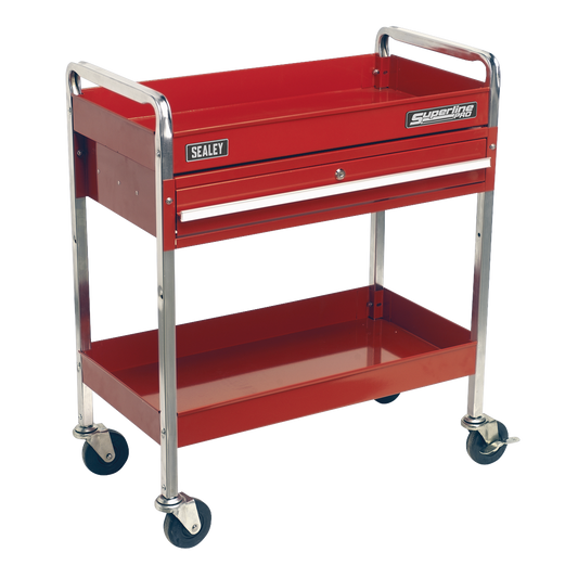 Sealey 2-Level Heavy-Duty Trolley with Lockable Drawer CX101D