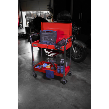 Sealey 2-Level Heavy-Duty Trolley with Lockable Top CX104