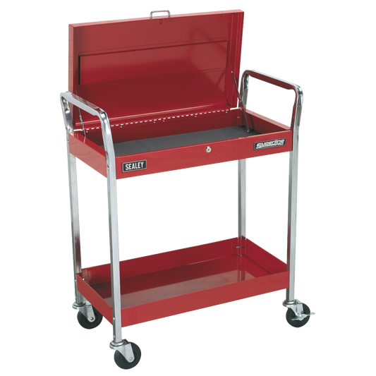 Sealey 2-Level Heavy-Duty Trolley with Lockable Top CX104