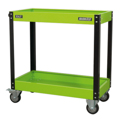 Sealey 2-Level Heavy-Duty Workshop Trolley - Hi-Vis Green CX109HV
