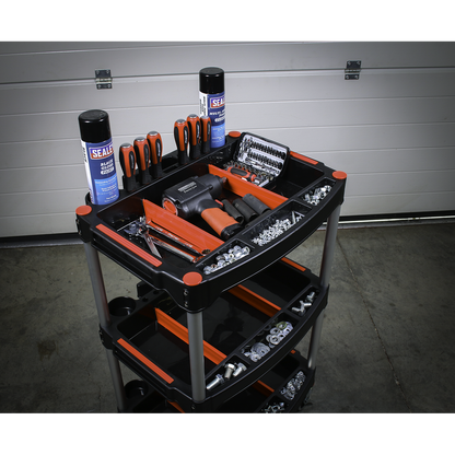 Sealey 3-Level Composite Workshop Trolley with Parts Storage CX313