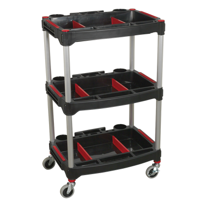 Sealey 3-Level Composite Workshop Trolley with Parts Storage CX313