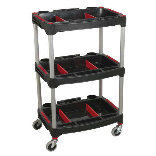 Sealey 3-Level Composite Workshop Trolley with Parts Storage CX313