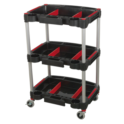 Sealey 3-Level Composite Workshop Trolley with Parts Storage CX313