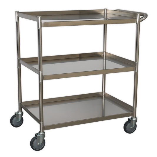 Sealey 3-Level Stainless Steel Workshop Trolley CX410SS
