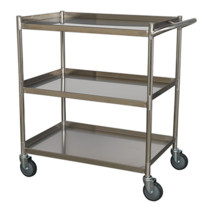 Sealey 3-Level Stainless Steel Workshop Trolley CX410SS