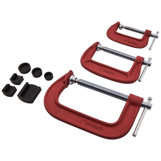 Amtech 3 Piece G-clamp set D0850