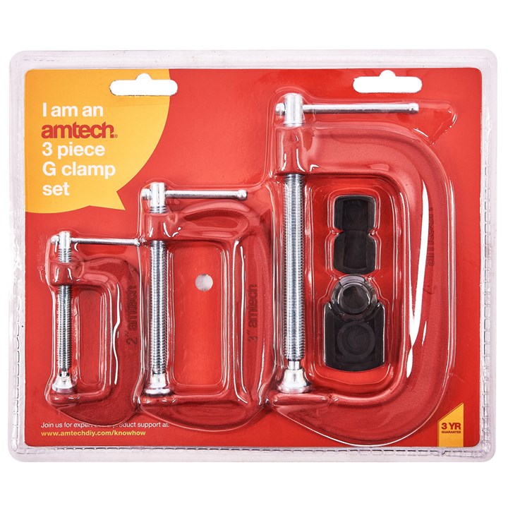 Amtech 3 Piece G-clamp set D0850