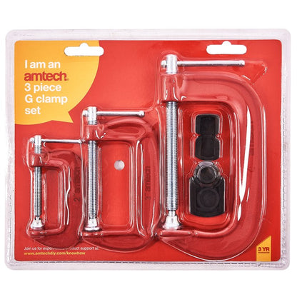 Amtech 3 Piece G-clamp set D0850