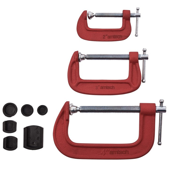 Amtech 3 Piece G-clamp set D0850