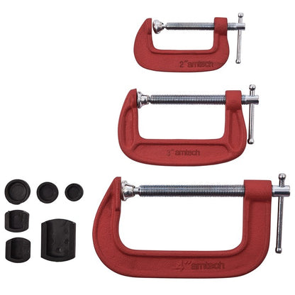 Amtech 3 Piece G-clamp set D0850