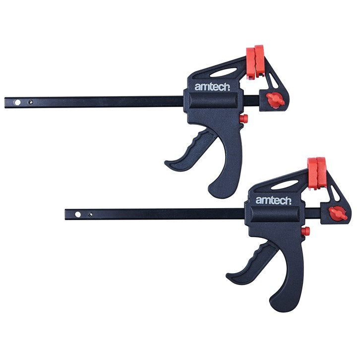 Amtech 2 Piece 100mm (4'') Ratchet speed clamp set D0930