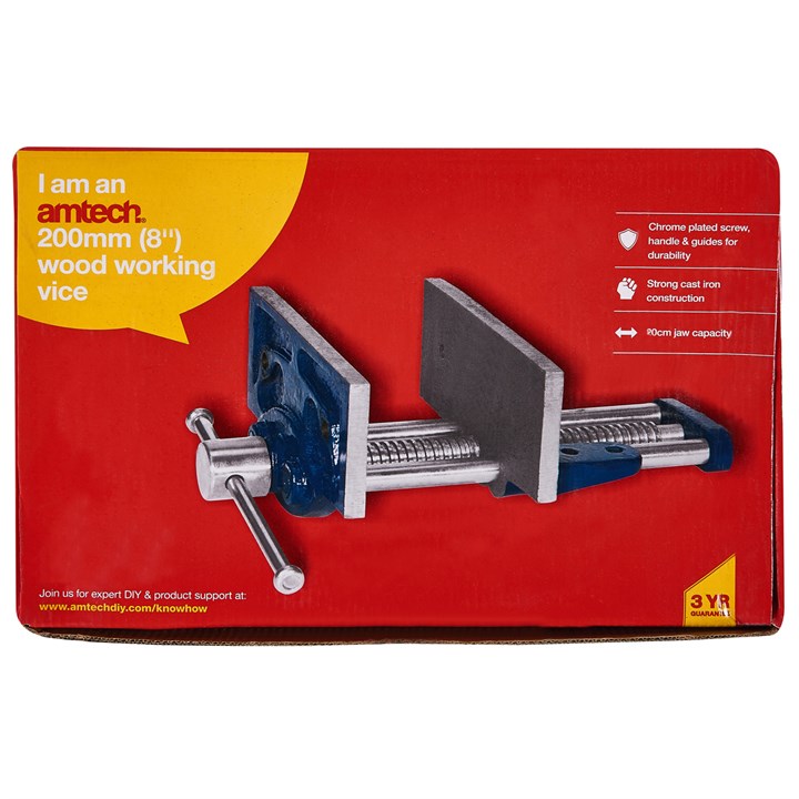 Amtech 200mm (8") Woodworking vice D2700