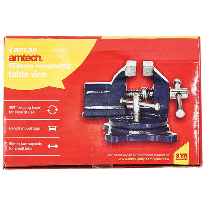 Amtech 50mm (2") Revolving table vice D3400