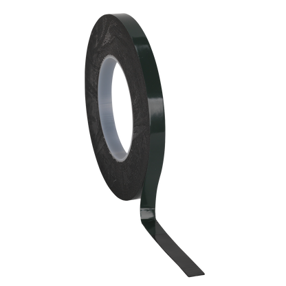 Sealey 12mm x 10m Double-Sided Adhesive Foam Tape - Green Backing DSTG1210
