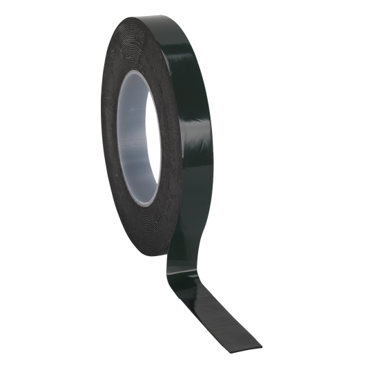 Sealey 19mm x 10m Double-Sided Adhesive Foam Tape - Green Backing DSTG1910