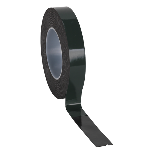 Sealey 25mm x 10m Double-Sided Adhesive Foam Tape - Green Backing DSTG2510