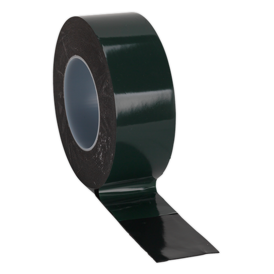 Sealey 50mm x 10m Double-Sided Adhesive Foam Tape - Green Backing DSTG5010
