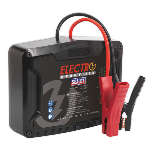 Sealey 12/24V 1000/1600A ElectroStart® Batteryless Jump Starter E/START1224