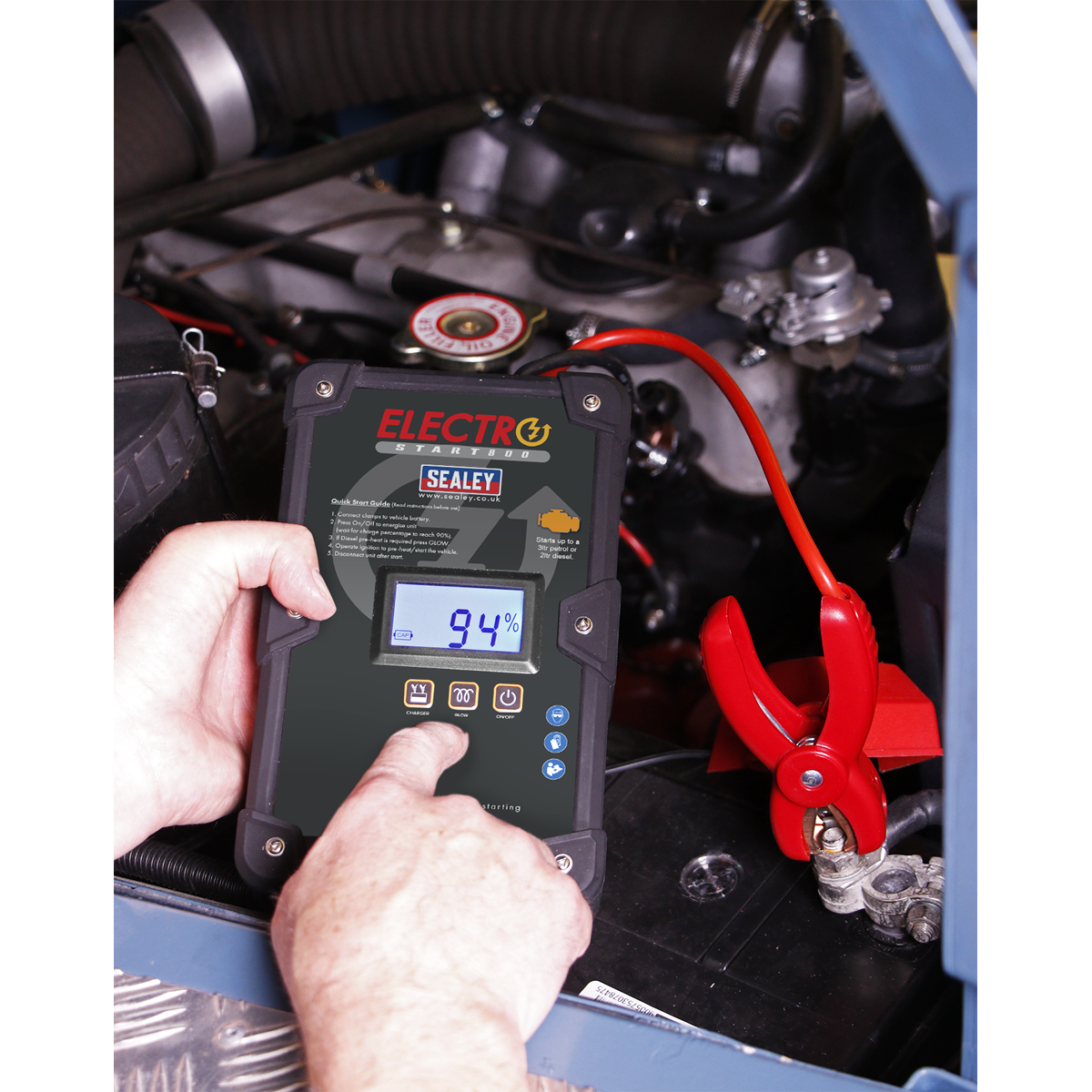 Sealey 800A 12V ElectroStart® Batteryless Jump Starter E/START800