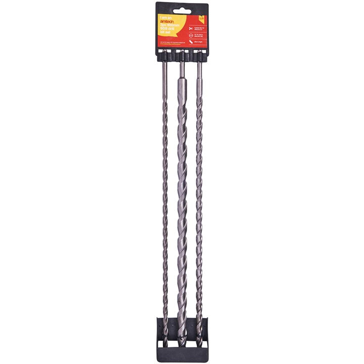 Amtech 3 Piece 600mm (24") SDS drill bit set E0692