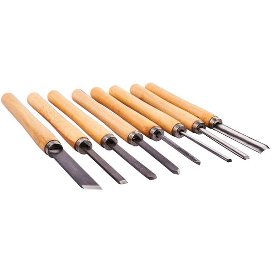 Amtech 8 Piece wood turning chisel set E1050