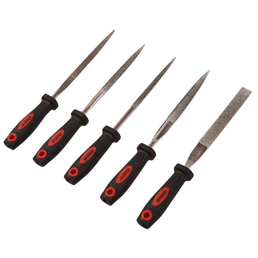 Amtech 5 Piece 100mm (4") diamond file set E1330